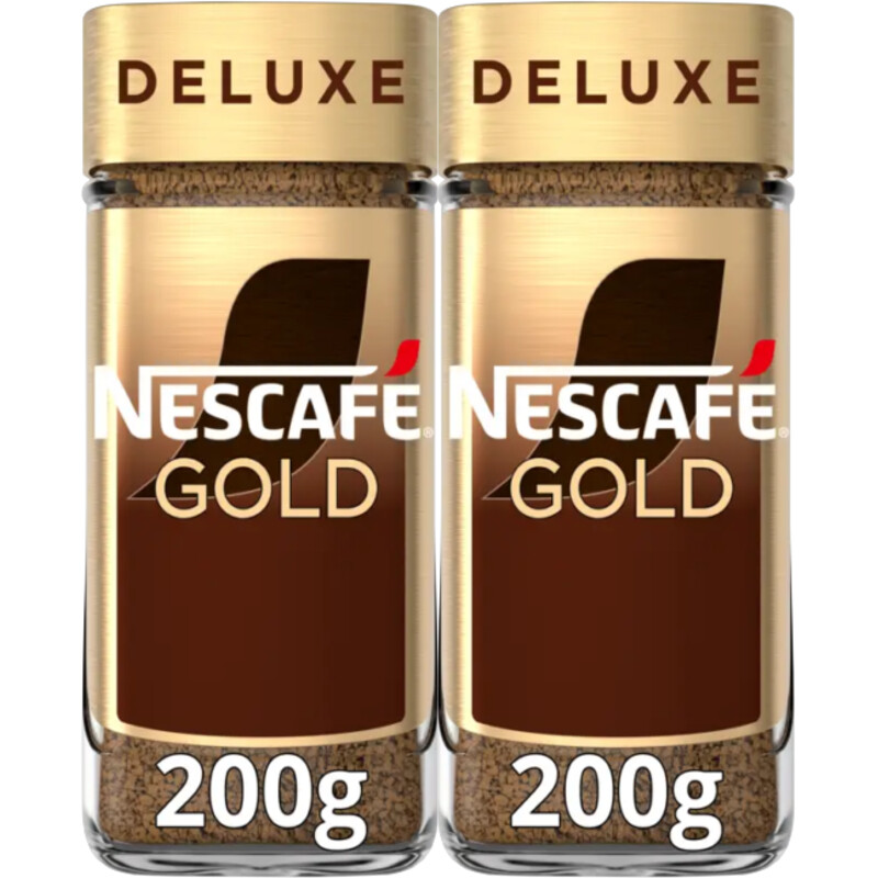 Nescafé Gold deluxe oploskoffie 2-pack