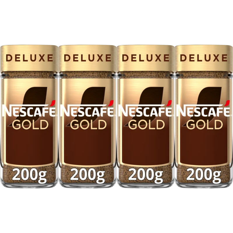 Nescafé Gold deluxe oploskoffie 4-pack