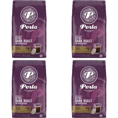 Perla Huisblends Extra dark roast koffiepads 4-pack
