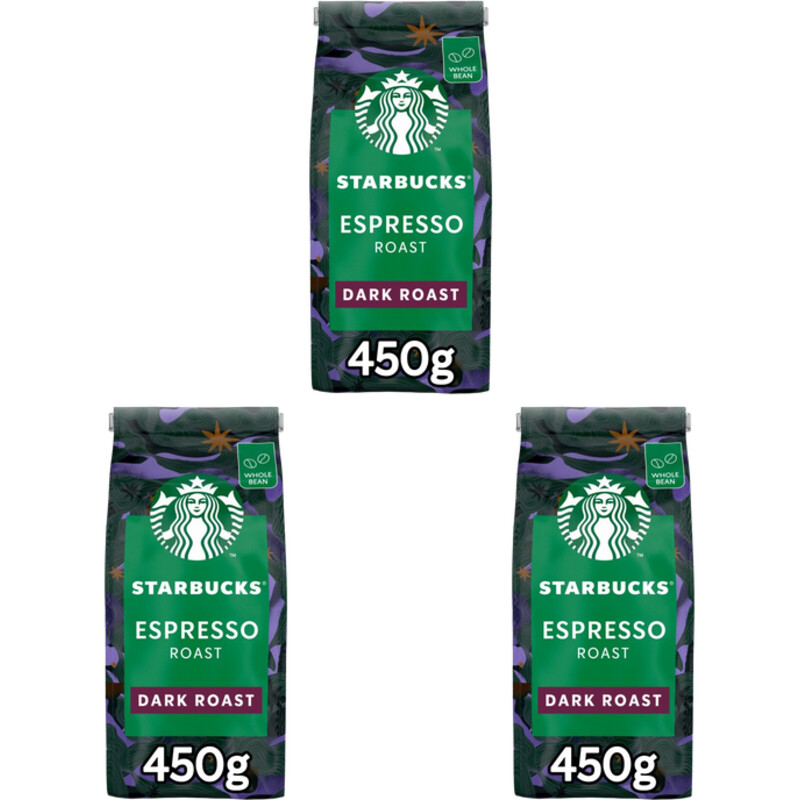 Starbucks Espresso dark roast koffiebonen 3-pack