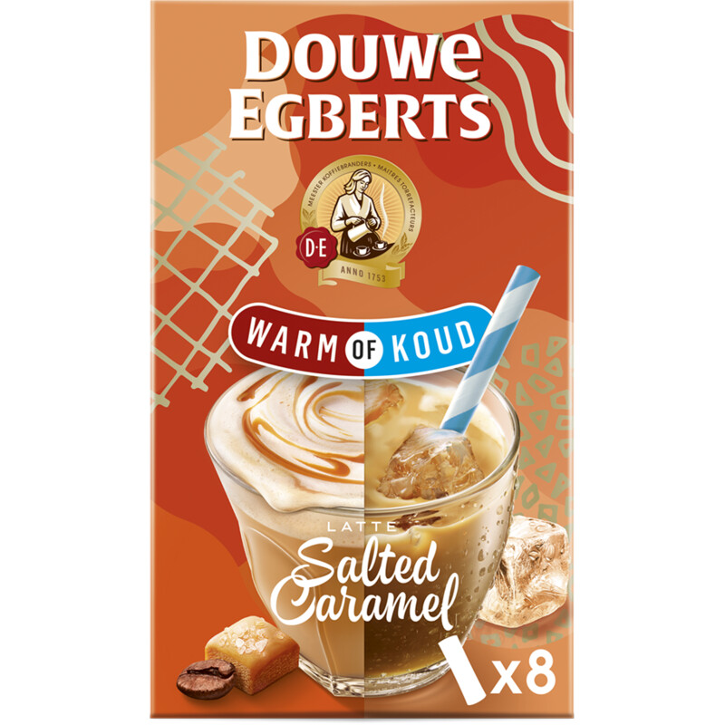 Douwe Egberts Warm of koud latte salted caramel