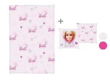 Barbie Deken met kussen 100 x 150 cm