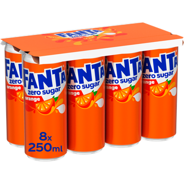 Fanta Orange zero sugar 8-pack
