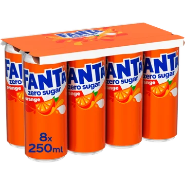 Fanta Orange zero sugar 8-pack