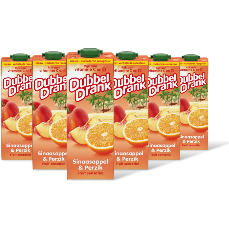 DubbelDrank Sinaasappel & perzik 6-pack