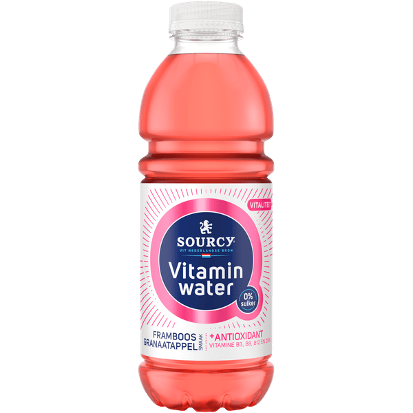 Sourcy Vitaminwater framboos granaatappel