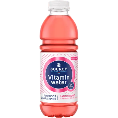 Sourcy Vitaminwater framboos granaatappel