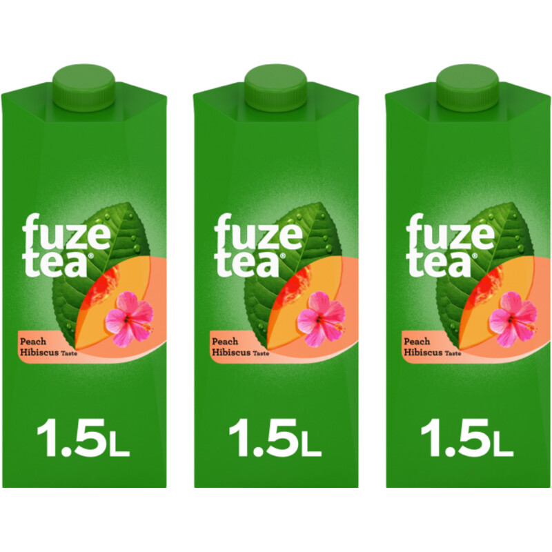 Fuze Tea Black Ice Tea Peach Hibiscus 3-pack