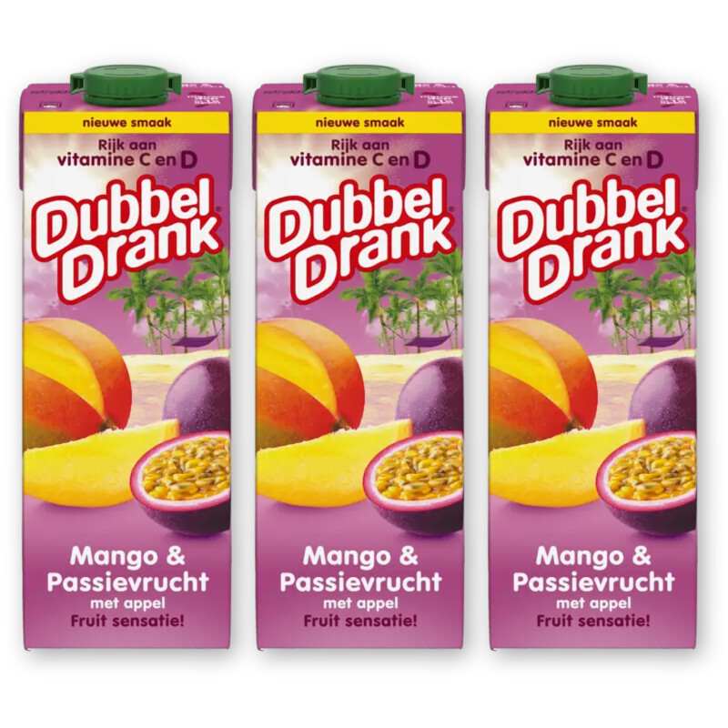 DubbelDrank Mango & passievrucht 3-pack