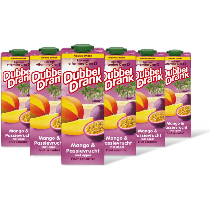DubbelDrank Mango & passievrucht 6-pack
