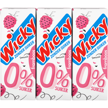 Wicky Framboos 0% suiker 6-pack