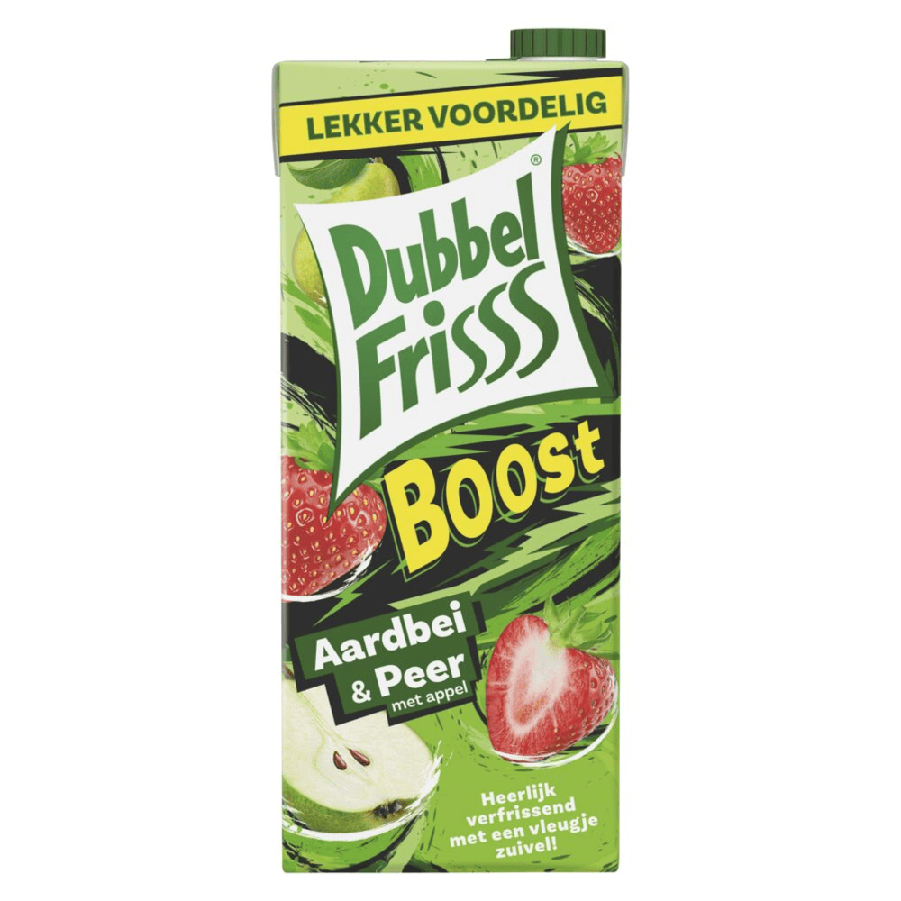 DubbelFrisss Boost aardbei & peer met appel