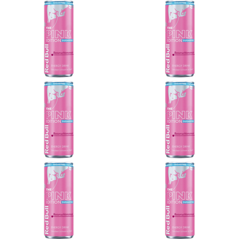 Red Bull Pink edition sf bosvruchtensmaak 6-pack