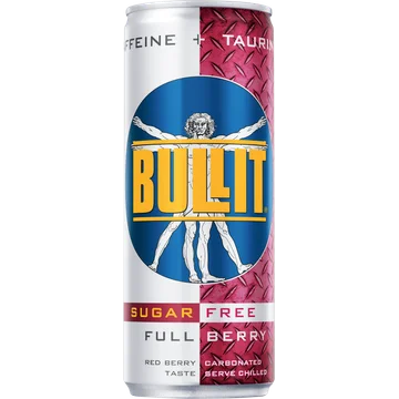 Bullit Energy drink suikervrij rode bessen