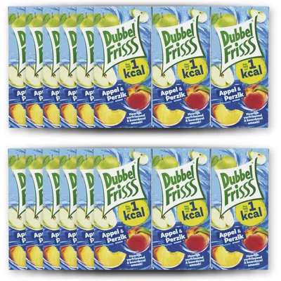 DubbelFrisss Appel & perzik 72-pack