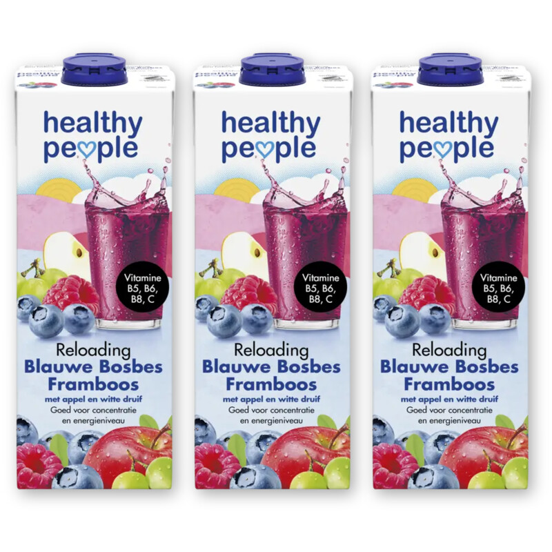 Healthy people Blauwe bosbes framboos 3-pack