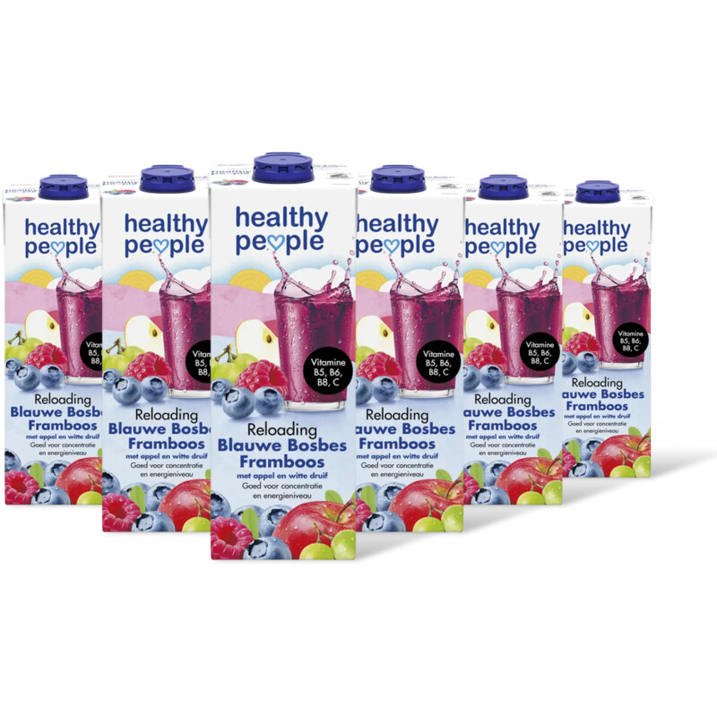 Healthy people Blauwe bosbes framboos 6-pack
