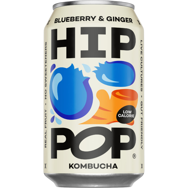 Hip Pop Kombucha blueberry & ginger