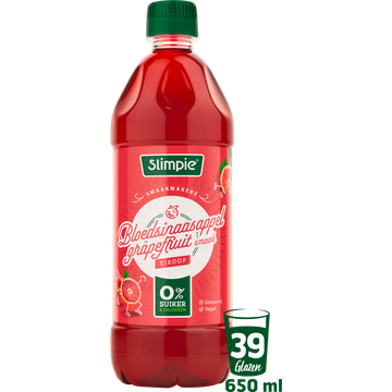 Slimpie Bloedsinaasappel grapefruit siroop 0%