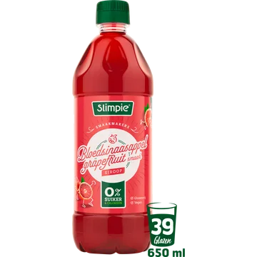 Slimpie Bloedsinaasappel grapefruit siroop 0%
