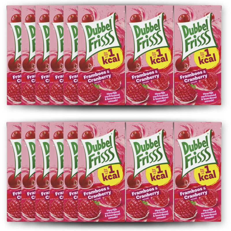 DubbelFrisss 1kcal framboos & cranberry 72-pack