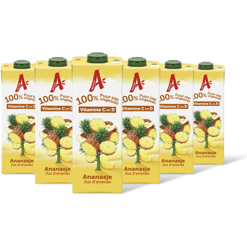 Appelsientje Ananasje 100% puur sap 6-pack