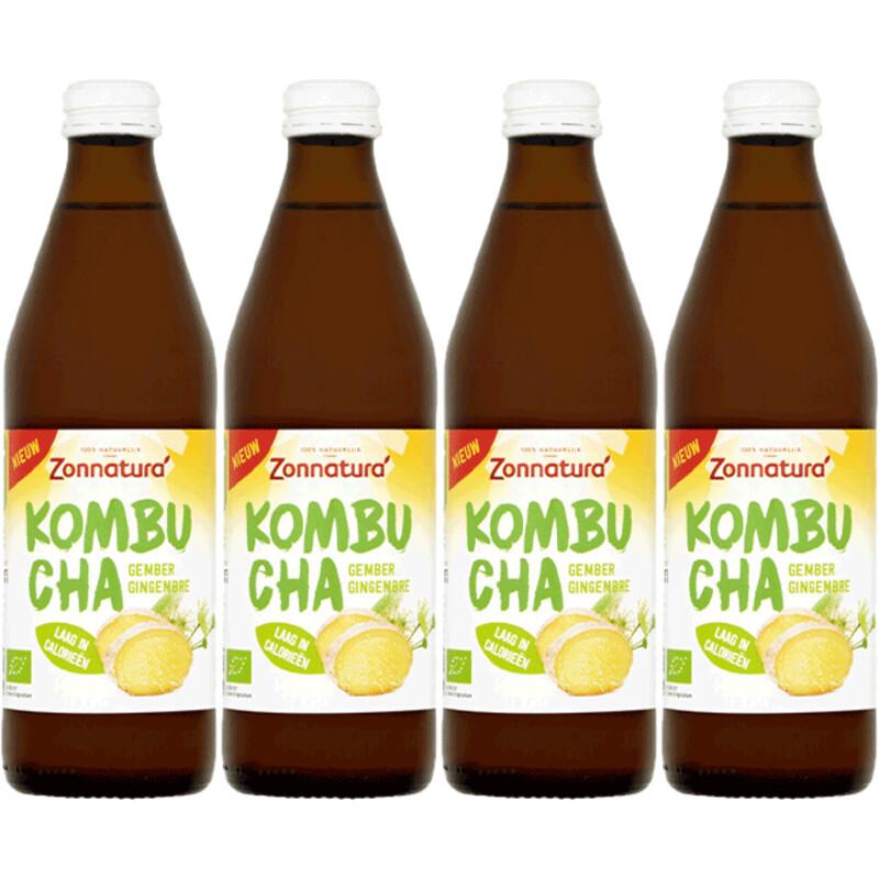 Zonnatura Kombucha gember 4-pack