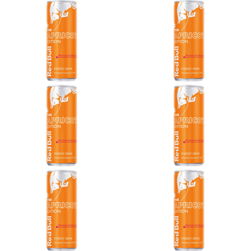 Red Bull Energy drink abrikoos-aardbei 6-pack