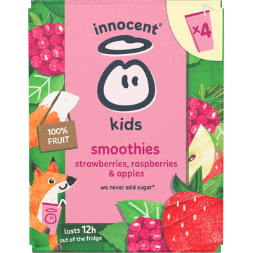 innocent Kids strawberry raspberry 4-pack