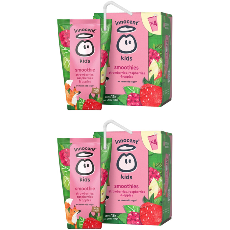 innocent Kids strawberry raspberry 4x 2-pack