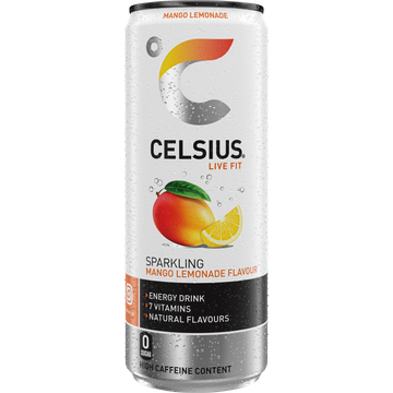 Celsius Sparkling mango lemonade flavour