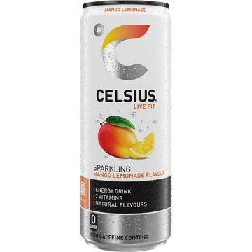 Celsius Sparkling mango lemonade flavour