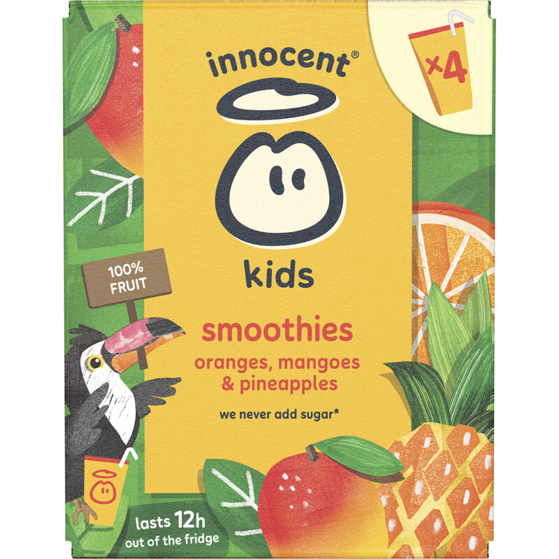 innocent Kids orange mango 4-pack