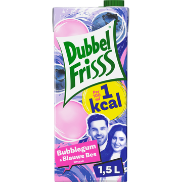 DubbelFrisss 1kcal bubblegum & blauwe bes smaak