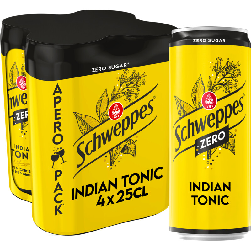 Schweppes Indian tonic zero 4-pack