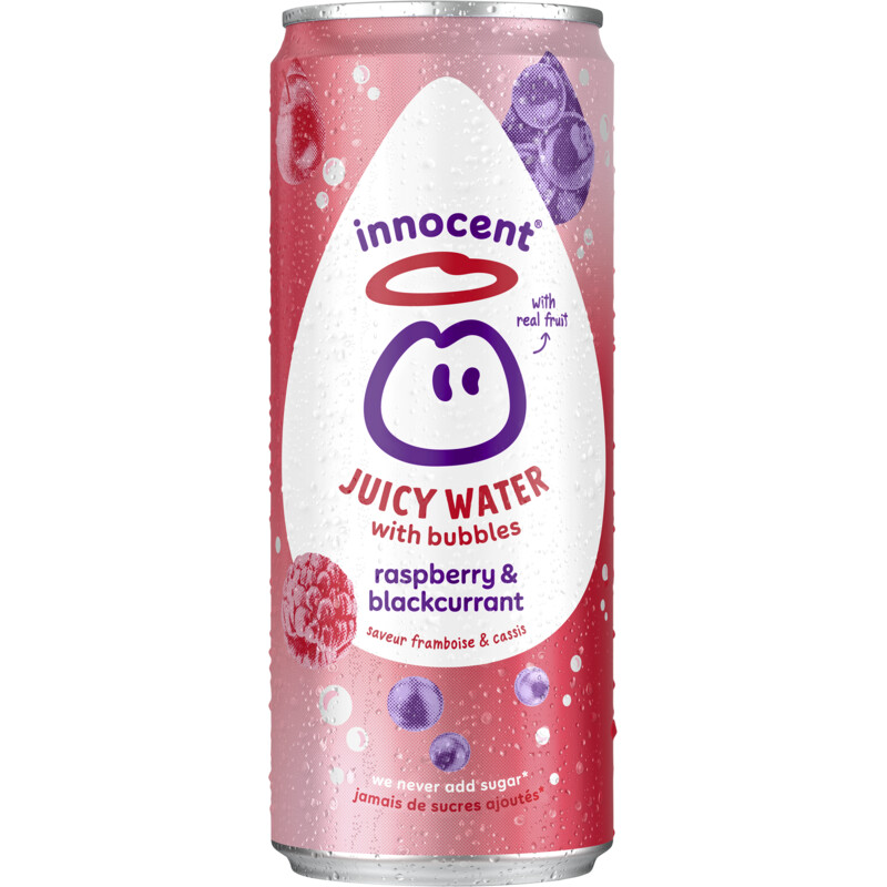 innocent Juicy water with bubbles raspberry
