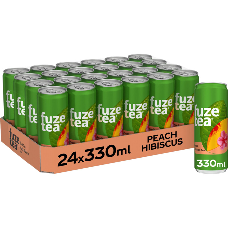 Fuze Tea Black tea peach hibiscus 24-pack