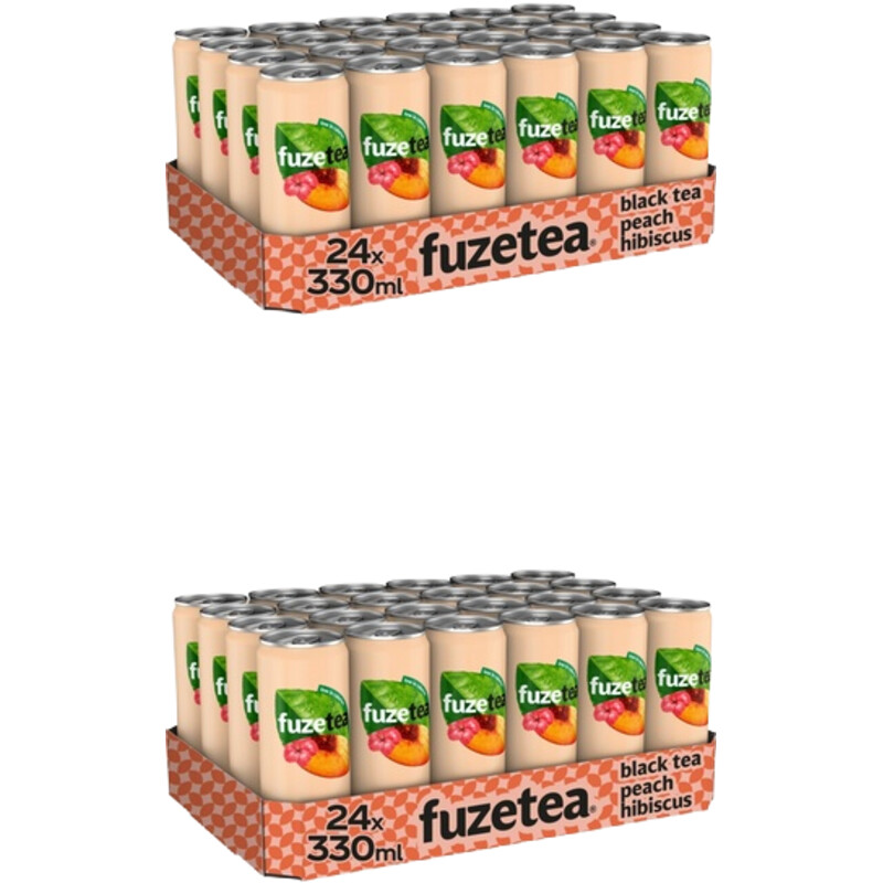 Fuze Tea Black tea peach hibiscus 48-pack