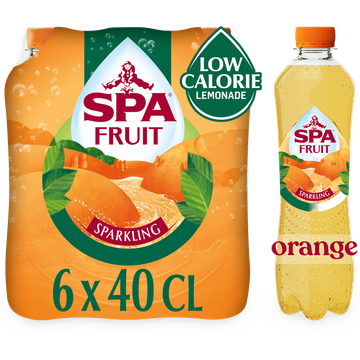 Spa Fruit orange bruisend 6-pack