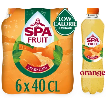Spa Fruit orange bruisend 6-pack