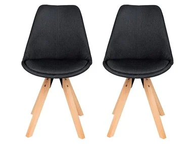 LIVARNO LIVING 2 gestoffeerde eetkamerstoelen