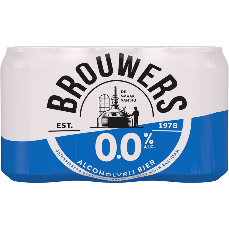 Brouwers Alcoholvrij bier 0.0% 6-pack
