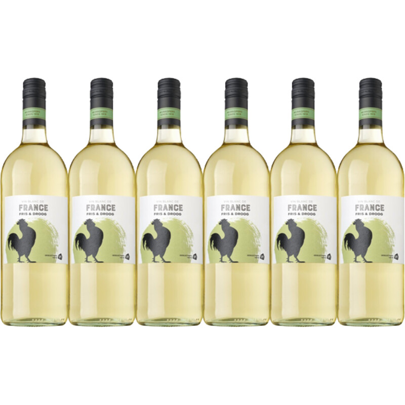 AH Fris & droge Franse huiswijn wit 6-pack