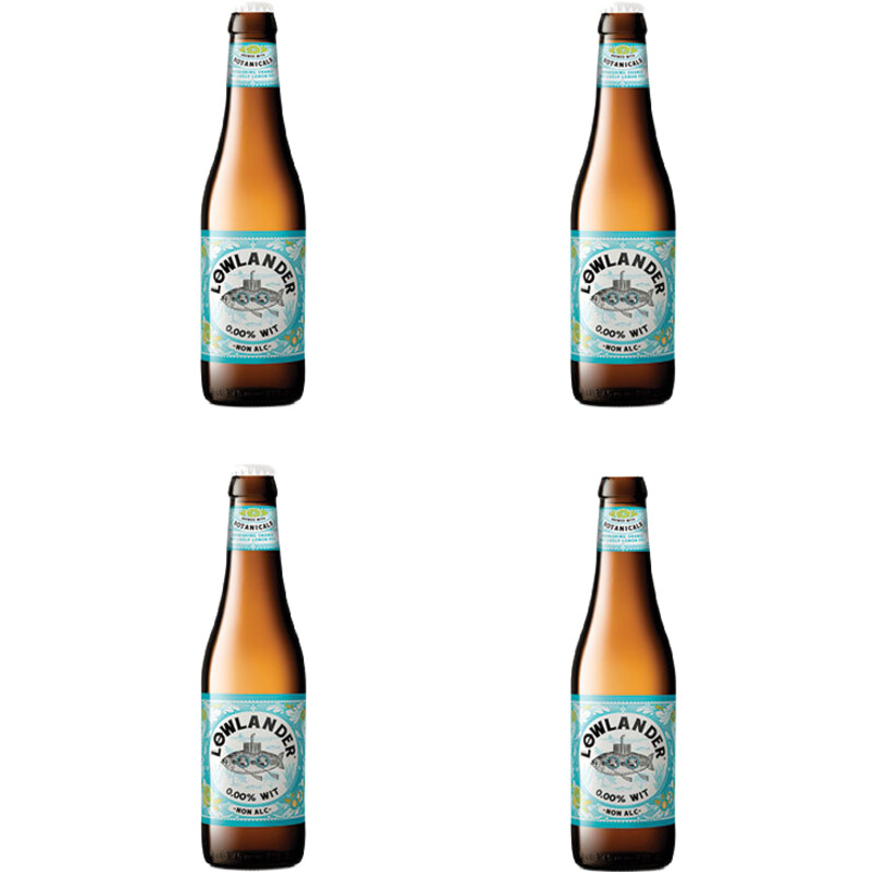 Lowlander 0.00% wit 4-pack