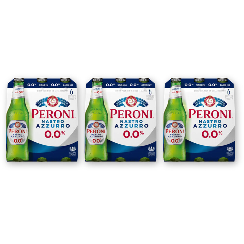 Peroni Nastro azzurro alcoholvrij bier 18-pack