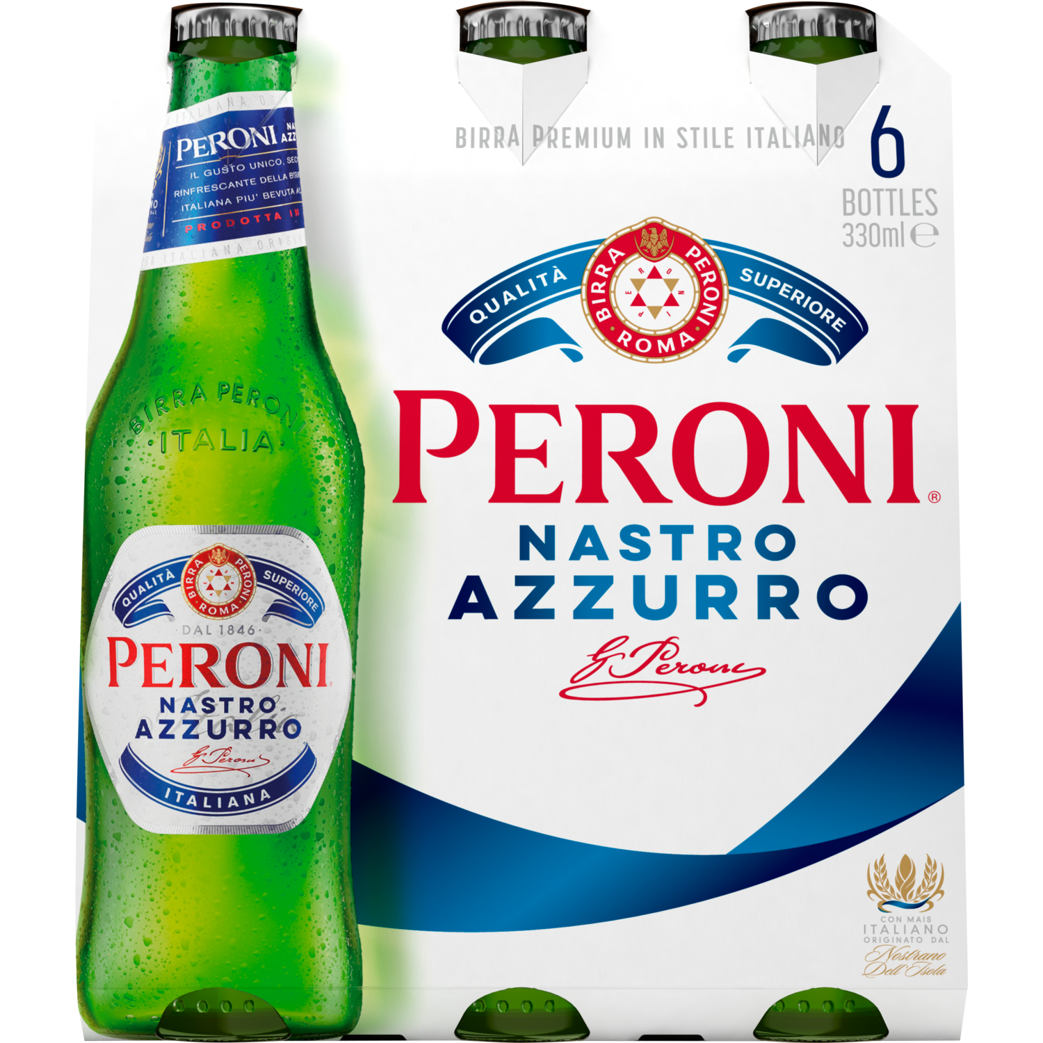 Peroni Nastro azzurro Italiaans bier 6-pack