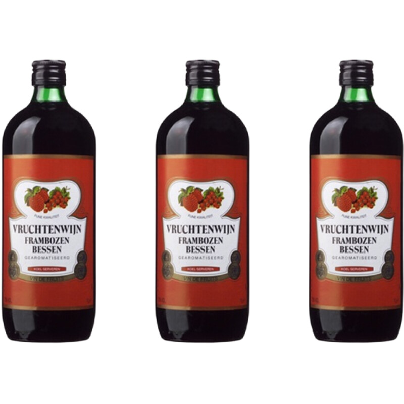  Vruchtenwijn frambozen-bessen 3-pack