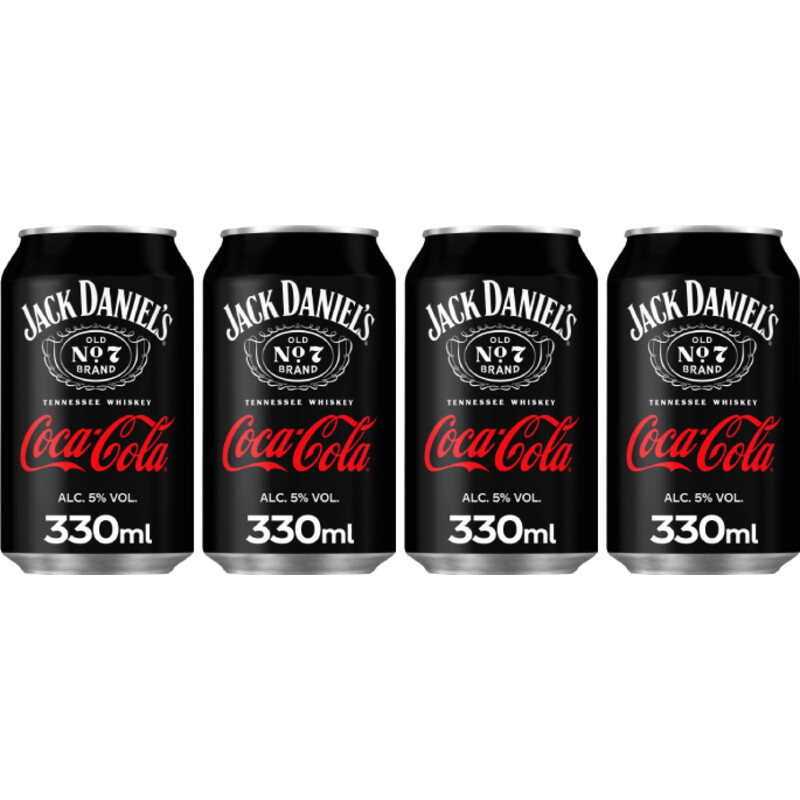 Jack Daniels Whiskey & Coca-Cola 4-pack