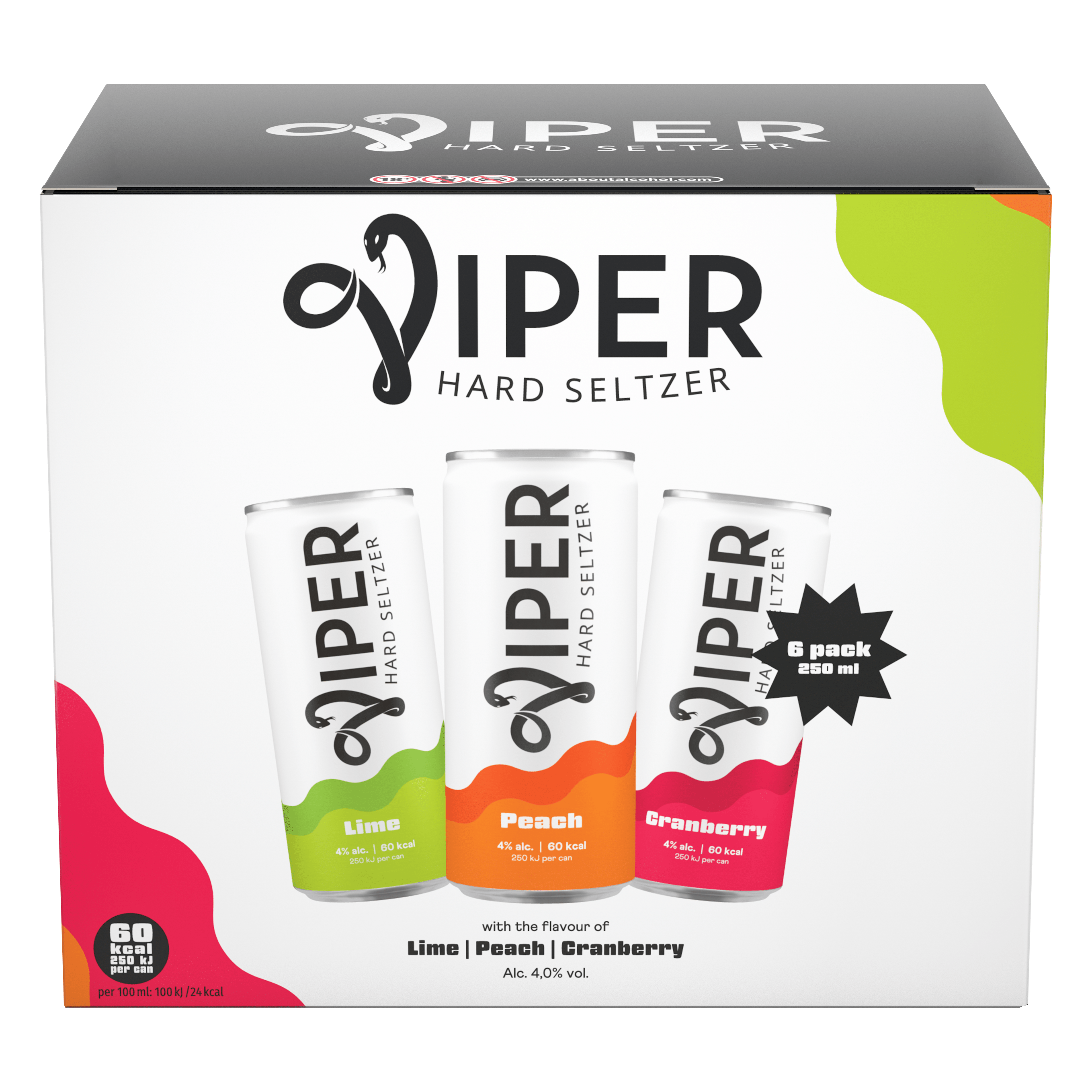 Viper Hard seltzer variety 6-pack