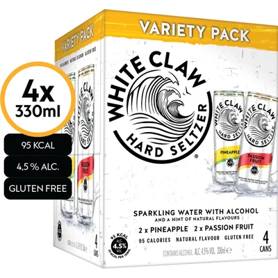 White claw Hard seltzer passion fruit variety pack
